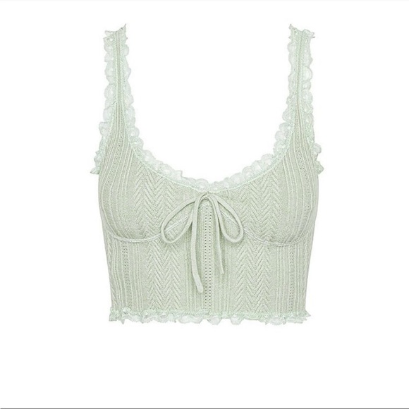 For Love And Lemons Tops - For love and lemons seafoam green tank